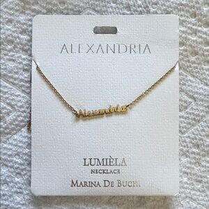 Gold Nameplate Necklace by